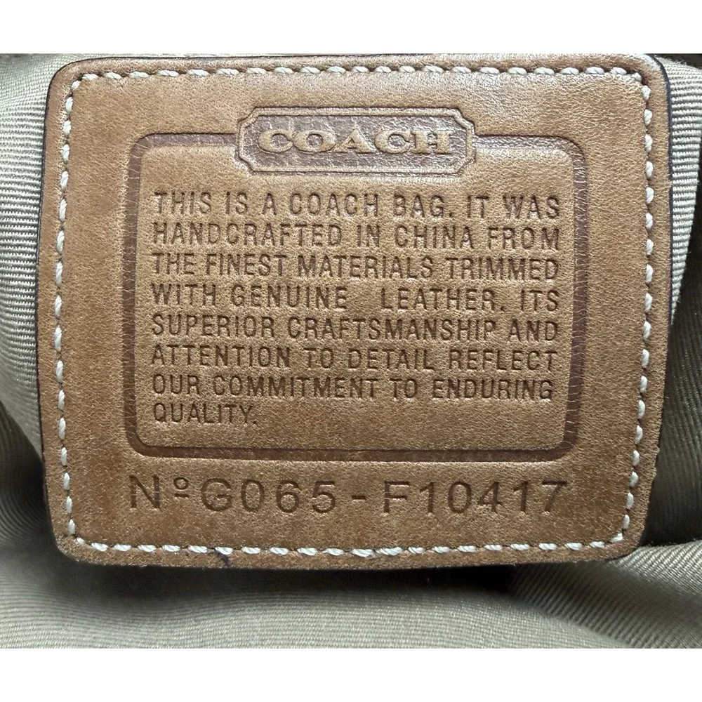 Vintage 2000s Y2K Coach Signature C Jacquard Purse Hobo Bag Old Money Clean Girl